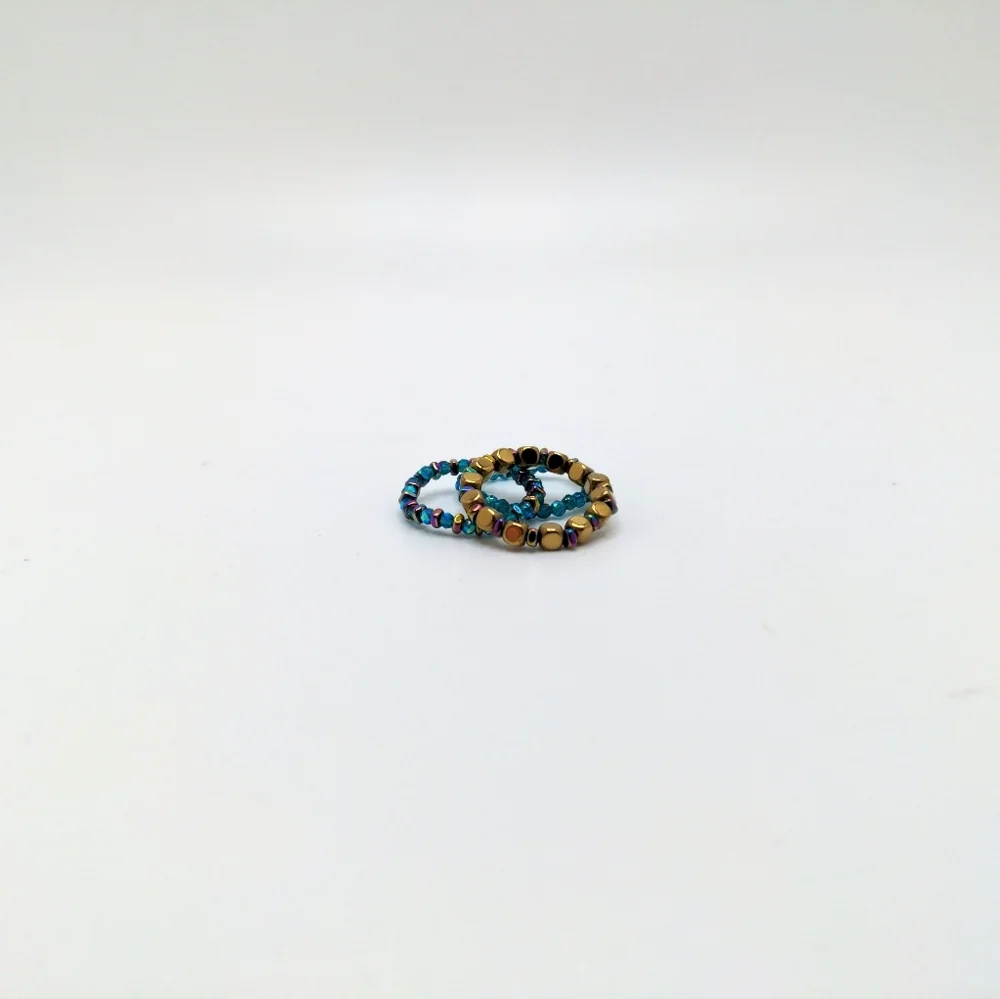 381MIDALANE Colorful Stacked Ring Set